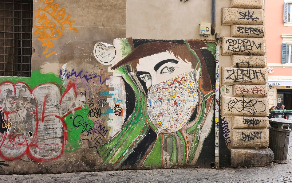 Damiano De Andre (IT), 'W masce', 2020 (foto 2023) - via San Cosimato
