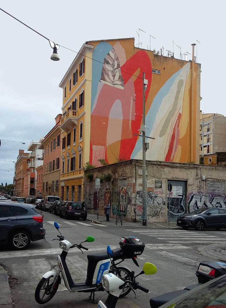 Giulio Vesprini i Nulo (IT), Koło G38, 2018 (foto 2022) - via degli Ausoni/ via dei Sabelli